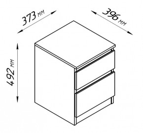 2.03.03.050.4 КАСТОР тумба 2 ящика RU серая в Глазове - glazov.ok-mebel.com | фото 3