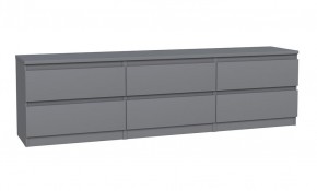 2.03.03.110.4 КАСТОР тумба 6 ящиков RU серая в Глазове - glazov.ok-mebel.com | фото