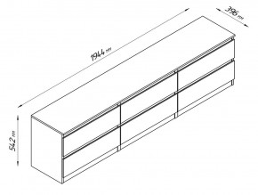 2.03.03.110.4 КАСТОР тумба 6 ящиков RU серая в Глазове - glazov.ok-mebel.com | фото 4