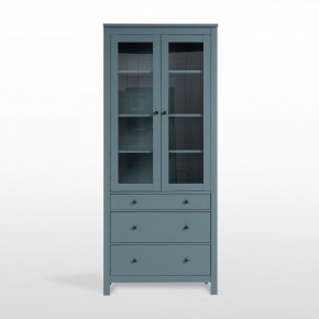 2.08.07.130.6 САГА шкаф с витриной 90 темно-бирюзовый RU в Глазове - glazov.ok-mebel.com | фото 2