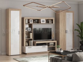 Ангара Центральная секция (Белый глянец/Сонома) в Глазове - glazov.ok-mebel.com | фото 3