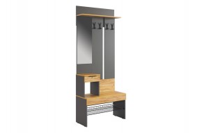 БАСКО Прихожая К10 (графит) в Глазове - glazov.ok-mebel.com | фото 2