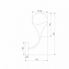 Бра Eurosvet Calyx 60168/1 латунь в Глазове - glazov.ok-mebel.com | фото 3