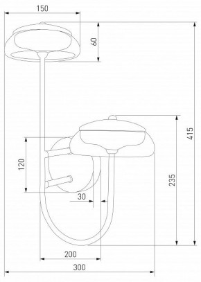 Бра Eurosvet Fungo 50388/2 LED черный в Глазове - glazov.ok-mebel.com | фото 5