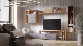 ДАЛЛАС Гостиная (модульная) цемент темный в Глазове - glazov.ok-mebel.com | фото