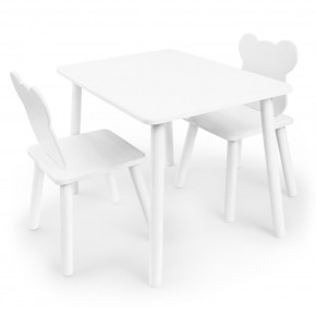 Детский комплект стол и два стула «Мишка» Rolti Baby (белый/белый, массив березы/мдф) в Глазове - glazov.ok-mebel.com | фото 2