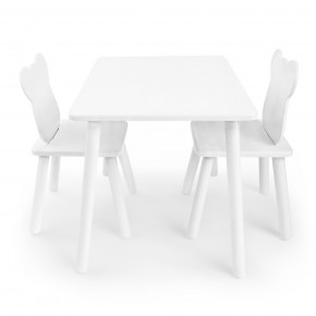 Детский комплект стол и два стула «Мишка» Rolti Baby (белый/белый, массив березы/мдф) в Глазове - glazov.ok-mebel.com | фото 3