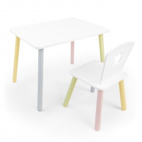 Детский комплект стол и стул «Корона» Rolti Baby (белый/цветной, массив березы/мдф) в Глазове - glazov.ok-mebel.com | фото 1