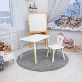 Детский комплект стол и стул «Корона» Rolti Baby (белый/цветной, массив березы/мдф) в Глазове - glazov.ok-mebel.com | фото 2