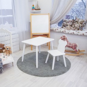 Детский комплект стол и стул «Мишка» Rolti Baby (белый/белый, массив березы/мдф) в Глазове - glazov.ok-mebel.com | фото 2