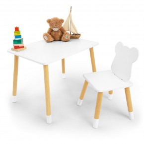 Детский комплект стол и стул «Мишка» Rolti Baby (белый/береза, массив березы/мдф) в Глазове - glazov.ok-mebel.com | фото 2