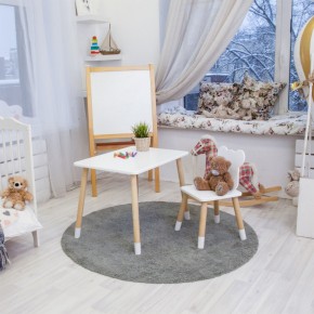 Детский комплект стол и стул «Мишка» Rolti Baby (белый/береза, массив березы/мдф) в Глазове - glazov.ok-mebel.com | фото 6