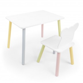 Детский комплект стол и стул «Мишка» Rolti Baby (белый/цветной, массив березы/мдф) в Глазове - glazov.ok-mebel.com | фото 1