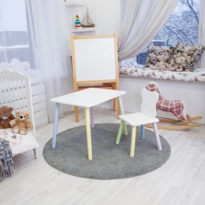 Детский комплект стол и стул «Мишка» Rolti Baby (белый/цветной, массив березы/мдф) в Глазове - glazov.ok-mebel.com | фото 2