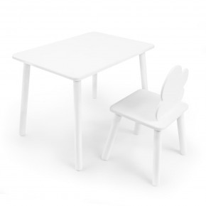 Детский комплект стол и стул «Облачко» Rolti Baby (белый/белый, массив березы/мдф) в Глазове - glazov.ok-mebel.com | фото