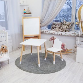 Детский комплект стол и стул «Облачко» Rolti Baby (белый/береза, массив березы/мдф) в Глазове - glazov.ok-mebel.com | фото 4