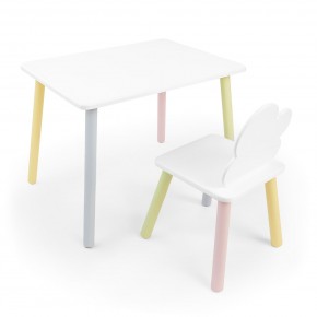 Детский комплект стол и стул «Облачко» Rolti Baby (белый/цветной, массив березы/мдф) в Глазове - glazov.ok-mebel.com | фото