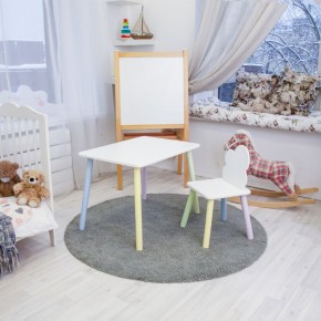 Детский комплект стол и стул «Облачко» Rolti Baby (белый/цветной, массив березы/мдф) в Глазове - glazov.ok-mebel.com | фото 2
