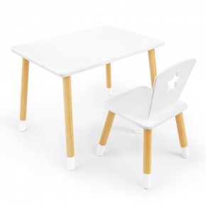 Детский комплект стол и стул «Звезда» Rolti Baby (белый/береза, массив березы/мдф) в Глазове - glazov.ok-mebel.com | фото