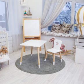 Детский комплект стол и стул «Звезда» Rolti Baby (белый/береза, массив березы/мдф) в Глазове - glazov.ok-mebel.com | фото 3