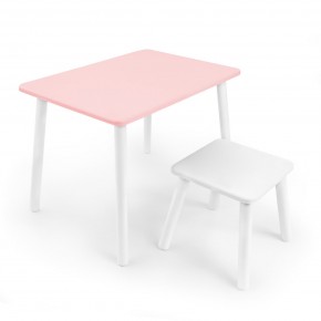 Детский комплект стол и табурет Rolti Baby (розовая столешница/белое сиденье/белые ножки) в Глазове - glazov.ok-mebel.com | фото