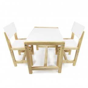 Детский растущий комплект стол и два стула  Я САМ "Лофт" (Белый, Сосна) в Глазове - glazov.ok-mebel.com | фото 1