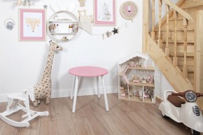 Детский стол круглый Rolti Baby (розовый/белый, массив березы/мдф) в Глазове - glazov.ok-mebel.com | фото