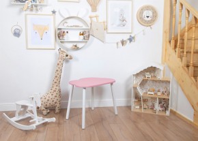 Детский стол Rolti Baby «Облачко»  (розовый/белый, массив березы/мдф) в Глазове - glazov.ok-mebel.com | фото