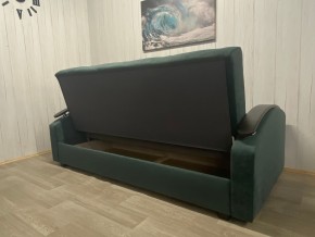Диван Престиж-16 (НПБ+МДФ) велюр Sensey bottle green в Глазове - glazov.ok-mebel.com | фото 2