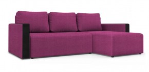 Диван угловой Алиса 3 Shaggy FUCHSIA - TEOS BLACK в Глазове - glazov.ok-mebel.com | фото 1