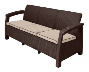 Диван Yalta Premium Sofa 3 Set (Ялта) шоколадный (+подушки под спину) в Глазове - glazov.ok-mebel.com | фото