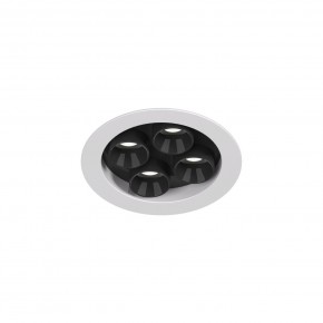 DK2510-WB Встраиваемый светильник SPACE со светодиодом d65 220V 8W 38° 4000К IP20 белый/черный алюминий в Глазове - glazov.ok-mebel.com | фото 4