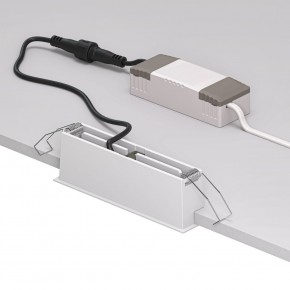 DK2514-WB Встраиваемый светильник SPACE со светодиодом L126mm 220V 10W 38° 4000К IP20 белый/черный алюминий в Глазове - glazov.ok-mebel.com | фото 3