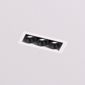 DK2530-WB Встраиваемый светильник SPACE со светодиодом под шпатлевку L69mm 220V 6W 38° 4000К IP20 белый/черный алюминий в Глазове - glazov.ok-mebel.com | фото