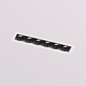 DK2531-WB Встраиваемый светильник SPACE со светодиодом под шпатлевку L126mm 220V 10W 38° 4000К IP20 белый/черный алюминий в Глазове - glazov.ok-mebel.com | фото
