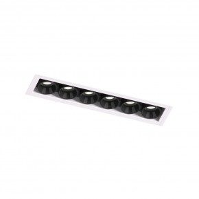 DK2531-WB Встраиваемый светильник SPACE со светодиодом под шпатлевку L126mm 220V 10W 38° 4000К IP20 белый/черный алюминий в Глазове - glazov.ok-mebel.com | фото 6