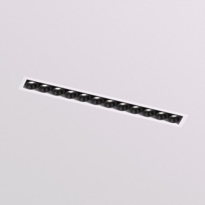 DK2532-WB Встраиваемый светильник SPACE со светодиодом под шпатлевку L240mm 220V 20W 38° 4000К IP20 белый/черный алюминий в Глазове - glazov.ok-mebel.com | фото