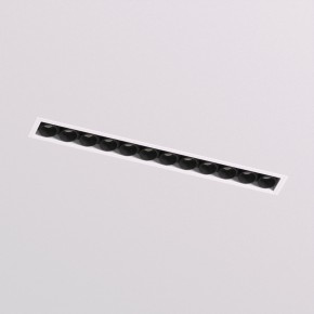 DK2532-WB Встраиваемый светильник SPACE со светодиодом под шпатлевку L240mm 220V 20W 38° 4000К IP20 белый/черный алюминий в Глазове - glazov.ok-mebel.com | фото 2