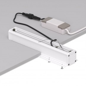 DK2532-WB Встраиваемый светильник SPACE со светодиодом под шпатлевку L240mm 220V 20W 38° 4000К IP20 белый/черный алюминий в Глазове - glazov.ok-mebel.com | фото 6