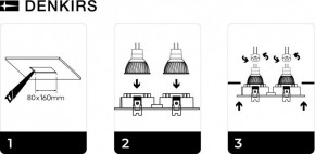 DK3022-BK Встраиваемый светильник, IP 20, 10 Вт, GU5.3, LED, черный, пластик в Глазове - glazov.ok-mebel.com | фото 6