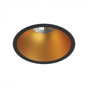 DK3026-BG Встраиваемый светильник, IP 20, 10 Вт, GU5.3, LED, черный/золотой, пластик в Глазове - glazov.ok-mebel.com | фото