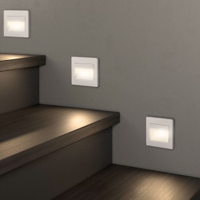 DK3050-WH Светильник встраиваемый в стену, IP 20, LED 3000, 1 Вт, белый, пластик в Глазове - glazov.ok-mebel.com | фото 6