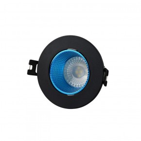 DK3061-BK+СY Встраиваемый светильник, IP 20, 10 Вт, GU5.3, LED, черный/голубой, пластик в Глазове - glazov.ok-mebel.com | фото