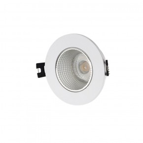 DK3061-WH+CH Встраиваемый светильник, IP 20, 10 Вт, GU5.3, LED, белый/хром, пластик в Глазове - glazov.ok-mebel.com | фото