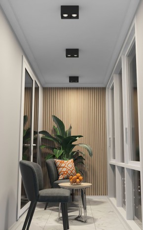 DK3085-BK+CH Светильник накладной IP 20, 10 Вт, GU5.3, LED, черный/хром, пластик в Глазове - glazov.ok-mebel.com | фото 2