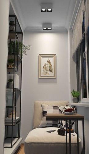 DK3085-WB+WH Светильник накладной IP 20, 10 Вт, GU5.3, LED, бело-черный/белый, пластик в Глазове - glazov.ok-mebel.com | фото 2