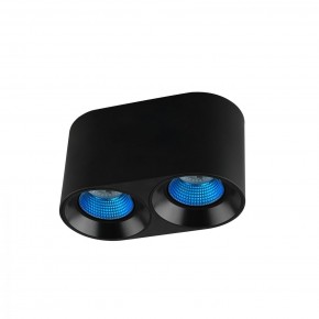 DK3096-BK+CY Светильник накладной IP 20, 10 Вт, GU5.3, LED, черный/голубой, пластик в Глазове - glazov.ok-mebel.com | фото
