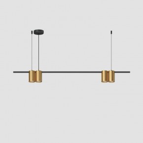 DK4061-BK+SG Подвесной светильник ORBIT, IP20, 4xGU10 LED до 15 Вт, черный + сатинированное золото, алюминий в Глазове - glazov.ok-mebel.com | фото 2