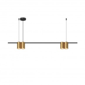 DK4061-BK+SG Подвесной светильник ORBIT, IP20, 4xGU10 LED до 15 Вт, черный + сатинированное золото, алюминий в Глазове - glazov.ok-mebel.com | фото 3
