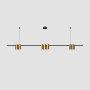 DK4063-BK+SG Подвесной светильник ORBIT, IP20, 7xGU10 LED до 15 Вт, черный + сатинированное золото, алюминий в Глазове - glazov.ok-mebel.com | фото
